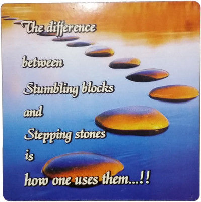 

Fabionic The difference between Stumbling blocks and Stepping stones is how one uses them…!! Fridge Magnet Pack of 1