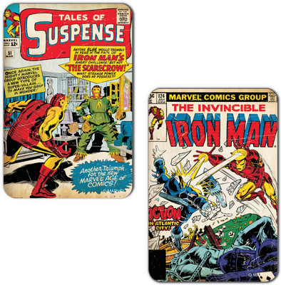 

Marvel Iron man tales (Officially Licensed) Fridge Magnet Pack of 2(Multicolor)