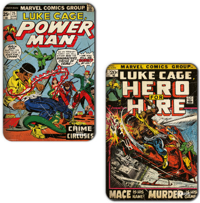 

Marvel Luke cage hero- Comics (Officially Licensed) Fridge Magnet Pack of 2(Multicolor)