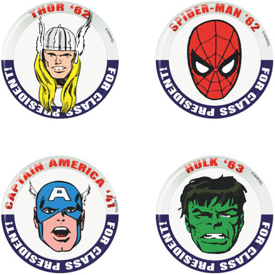 

Marvel Avengers pack of 4 (Officially Licensed) Fridge Magnet Pack of 4(Multicolor)