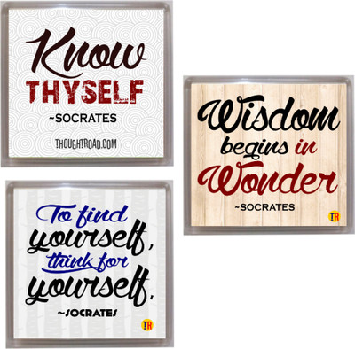 

Thoughtroad Socrates Quotes Fridge Magnet Pack of 3(Multicolor)