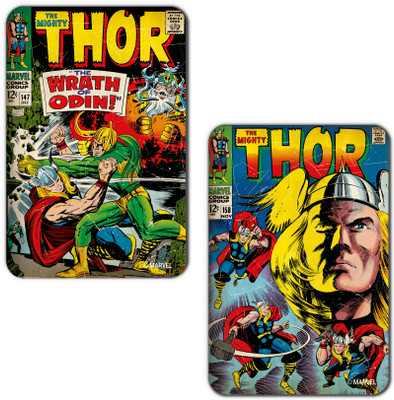 

Marvel Thor-Wrath of odin (Officially Licensed) Fridge Magnet Pack of 2(Multicolor)