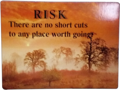 

Fabionic RISK There are no shortcuts to any place worth going Fridge Magnet Pack of 1