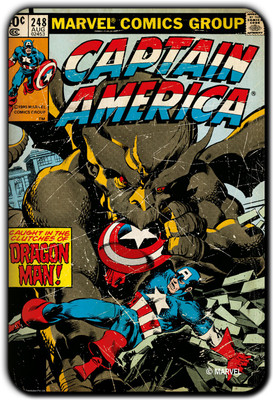 

Marvel Captain America -dragon man pack of 1 (Officially Licensed) Fridge Magnet Pack of 1(Multicolor)