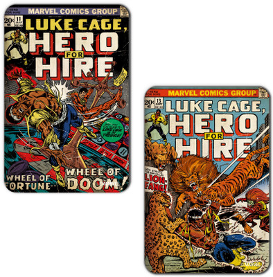 

Marvel Luke cage -wheel of doom (Officially Licensed) Fridge Magnet Pack of 2(Multicolor)