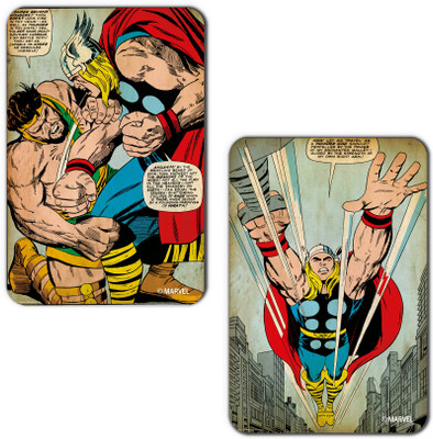 Marvel Thor fight Officially Licensed Fridge Magnet Pack of 2 Multicolor