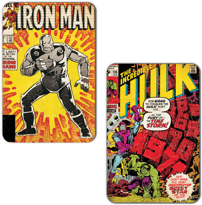 

Marvel Hulk-iron man (Officially Licensed) Fridge Magnet Pack of 2(Multicolor)