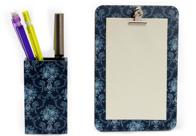 My Own Damask Roses Magnetic Note Pads Pack of 2(Blue)