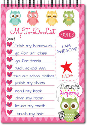 Nourish A5 Kids Owl Planner A5 Planner Ruled 75 Pages(Multicolor)