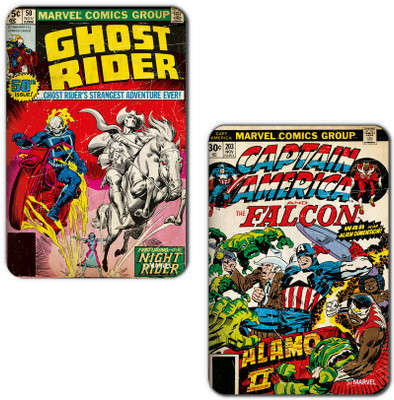 

Marvel Captain America -ghost rider (Officially Licensed) Fridge Magnet Pack of 2(Multicolor)