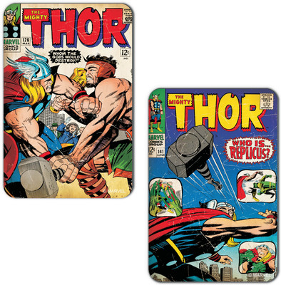 

Marvel Thor -destroy (Officially Licensed) Fridge Magnet Pack of 2(Multicolor)
