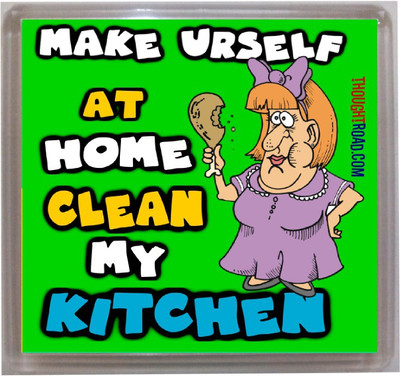 

Thoughtroad Make Urself At Home Fridge Magnet Pack of 1(Multicolor)