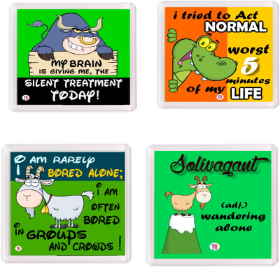 

Thoughtroad Mind Speak Fridge Magnet Pack of 4