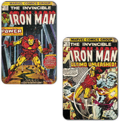 

Marvel Iron man - Invincible (Officially Licensed) Fridge Magnet Pack of 2(Multicolor)