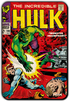 

Marvel Hulk- above the earth pack of 1 (Officially Licensed) Fridge Magnet Pack of 1(Multicolor)
