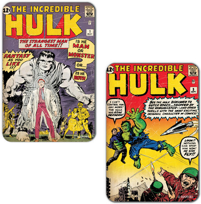 

Marvel Hulk-strongest man rages (Officially Licensed) Fridge Magnet Pack of 2(Multicolor)