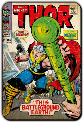 

Marvel Thor battleground pack of 1 (Officially Licensed) Fridge Magnet Pack of 1(Multicolor)