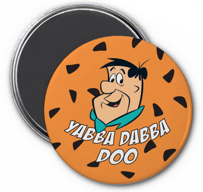 

Warner Bros. The Flintstones - yabba doo Fridge Magnet Pack of 1(Multicolor)