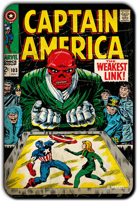 

Marvel Captain America -weak link pack of 1 (Officially Licensed) Fridge Magnet Pack of 1(Multicolor)