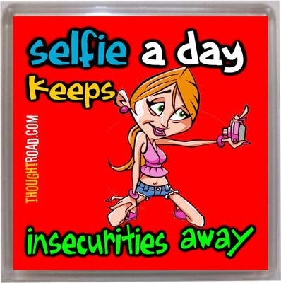 

Thoughtroad Selfie A Day Fridge Magnet Pack of 1(Multicolor)