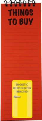 Nourish Things To Buy Magnetic Refrigerator Regular Memo Pad Ruled 50 Pages(Orange)