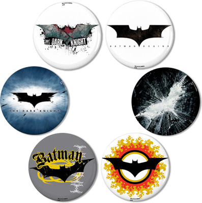 

Warner Bros. Batman -All Logos Fridge Magnet Pack of 6(Multicolor)