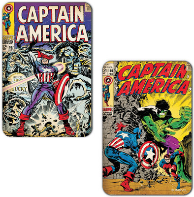 

Marvel Captain America-hulk (Officially Licensed) Fridge Magnet Pack of 2(Multicolor)