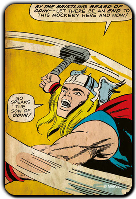 

Marvel Thor -bristling beard pack of 1 (Officially Licensed) Fridge Magnet Pack of 1(Multicolor)