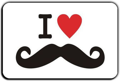 

Posterboy I love moustache Fridge Magnet Pack of 1(Multicolor)