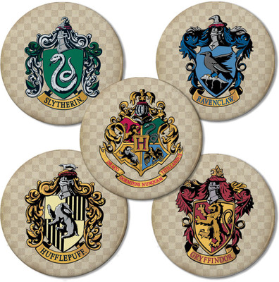 

Warner Bros. Harry Potter School Crests Fridge Magnet Pack of 5(Multicolor)