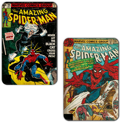 

Marvel Spiderman black cat (Officially Licensed) Fridge Magnet Pack of 2(Multicolor)