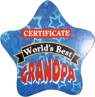 

Fabionic Certificate World's Best Grandpa Fridge Magnet Pack of 1