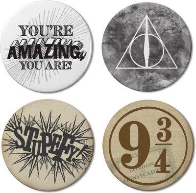 

Warner Bros. Harry Potter And The Deathly Hallows Fridge Magnet Pack of 4(Multicolor)