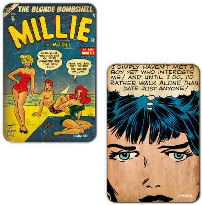

Marvel Millie bombshell (Officially Licensed) Fridge Magnet Pack of 2(Multicolor)