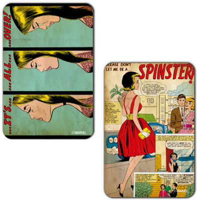 

Marvel Spinster (Officially Licensed) Fridge Magnet Pack of 2(Multicolor)