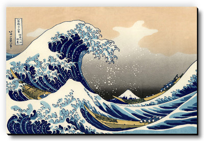 Seven Rays The Great Wave off Kanagawa by Katsushika Hokusai Fridge Magnet Fridge Magnet Pack of 1 Multicolor