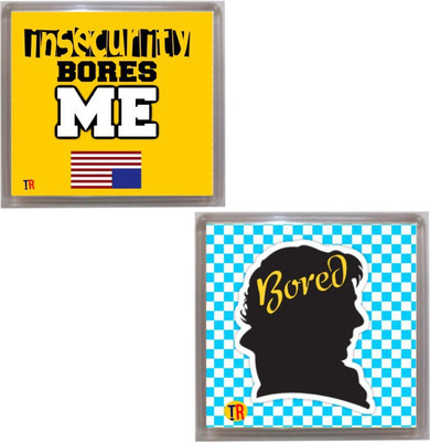 

Thoughtroad Bored Fridge Magnet Pack of 2(Multicolor)