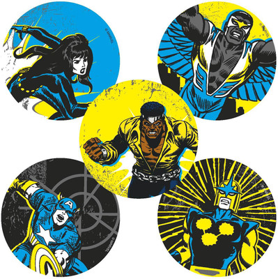 

Marvel Comics Avengers colors pack of 5 (Officially Licensed) Fridge Magnet Pack of 5(Multicolor)