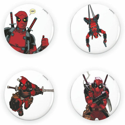 

Marvel Deadpool Hanging pack of 4 (Officially Licensed) Fridge Magnet Pack of 4(Multicolor)