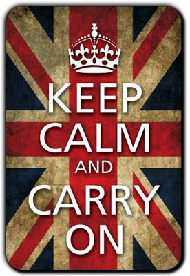 

Posterboy Keep calm and carry on- grunge UK Fridge Magnet Pack of 1(Multicolor)