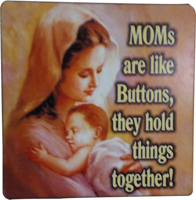Fabionic MOMS are like buttons, they hold things together! Fridge Magnet Pack of 1
