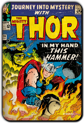 

Marvel Thor hammer pack of 1 (Officially Licensed) Fridge Magnet Pack of 1(Multicolor)
