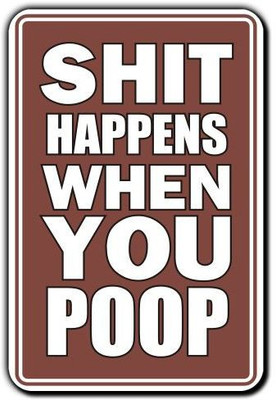 

Posterboy Shit happens Fridge Magnet Pack of 1(Multicolor)
