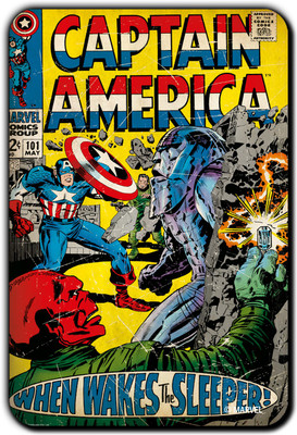 

Marvel Captain America -wakes pack of 1 (Officially Licensed) Fridge Magnet Pack of 1(Multicolor)
