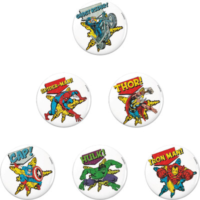 

Marvel Comics Avengers pack of 6 (Officially Licensed) Fridge Magnet Pack of 6(Multicolor)