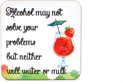 

My Own Alcohol Solve Problems Fridge Magnet Pack of 1(Multicolor)