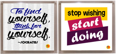 

Thoughtroad Start doing urself Fridge Magnet Pack of 2