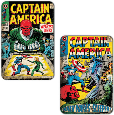 

Marvel Captain America weakest link (Officially Licensed) Fridge Magnet Pack of 2(Multicolor)