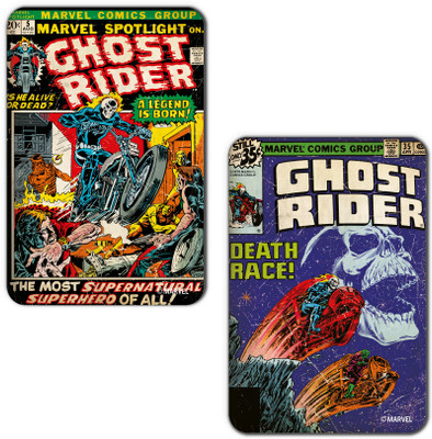 

Marvel Ghost rider superhero (Officially Licensed) Fridge Magnet Pack of 2(Multicolor)