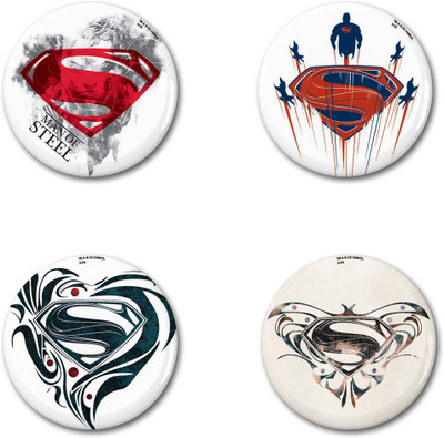 

Warner Bros. Superman Logo Art Set Fridge Magnet Pack of 4(Multicolor)